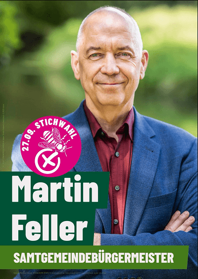 Plakat Aufruf Stichwahl Martin Feller