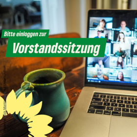 Banner für die Vorstandssitung