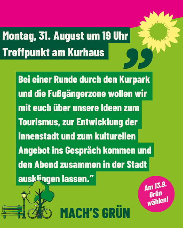 Einladungsplakat zum Abendspaziergang Grüne Bad Bevensen