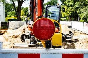 Foto zeigt eine Straßenbaustelle