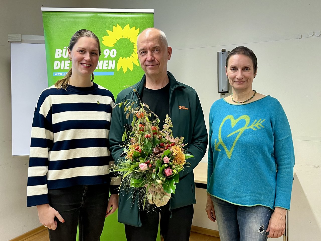 Martin Feller mit den Kreissprecherinnen