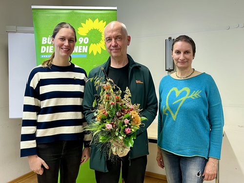 Martin Feller mit den Kreissprecherinnen