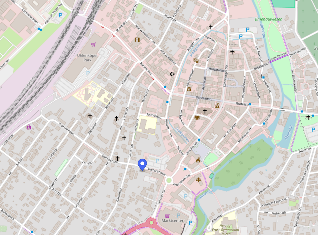 Open Street Map Lageplan des Grünen Büros