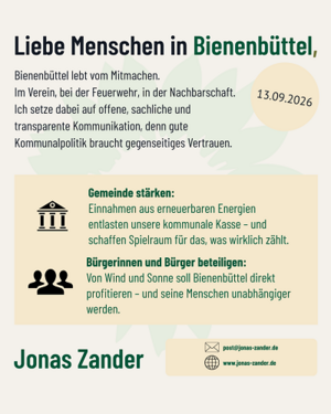 Flyer von Jonas Zander